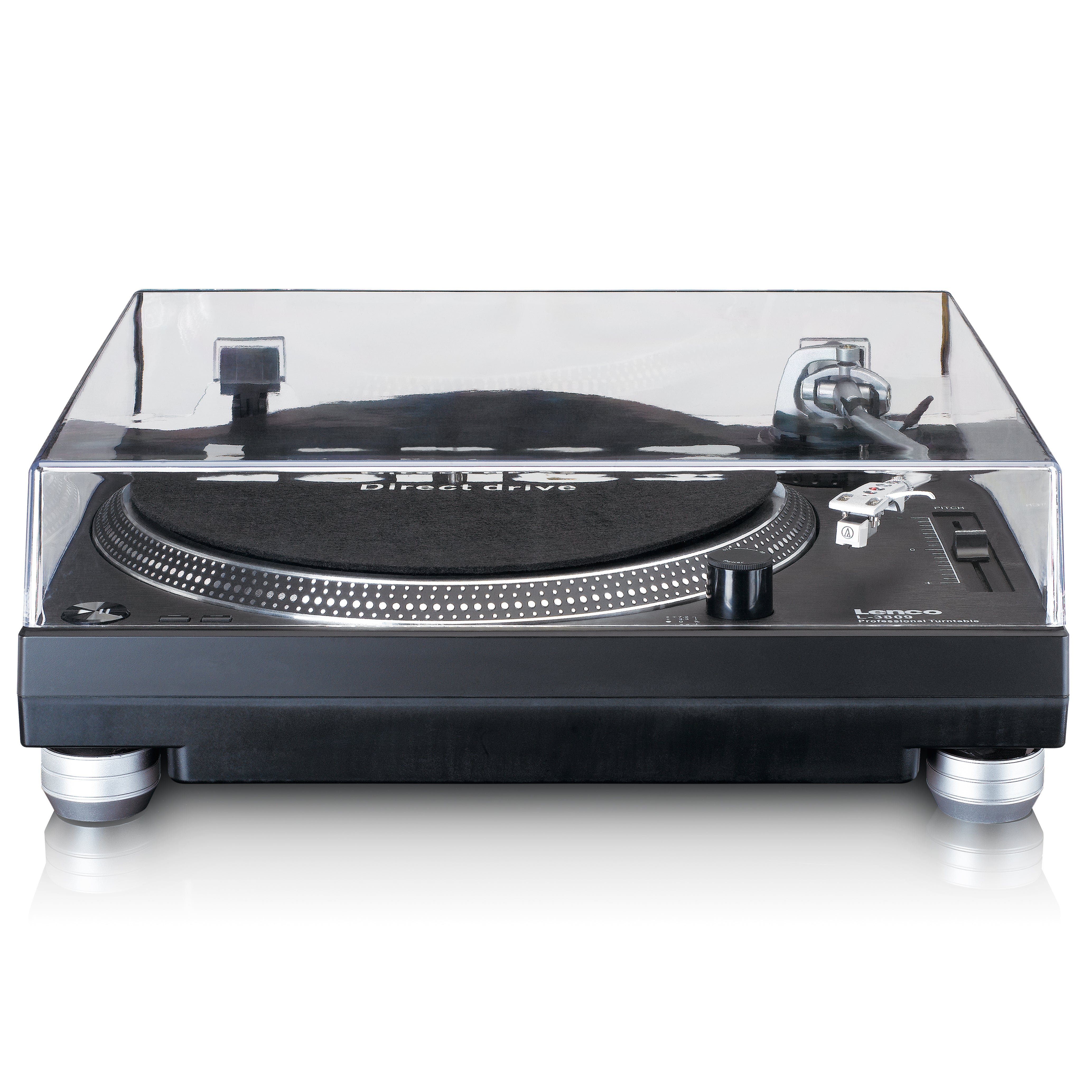 Lenco L-3809BK - Direct drive turntable with USB / PC Encoding - Black