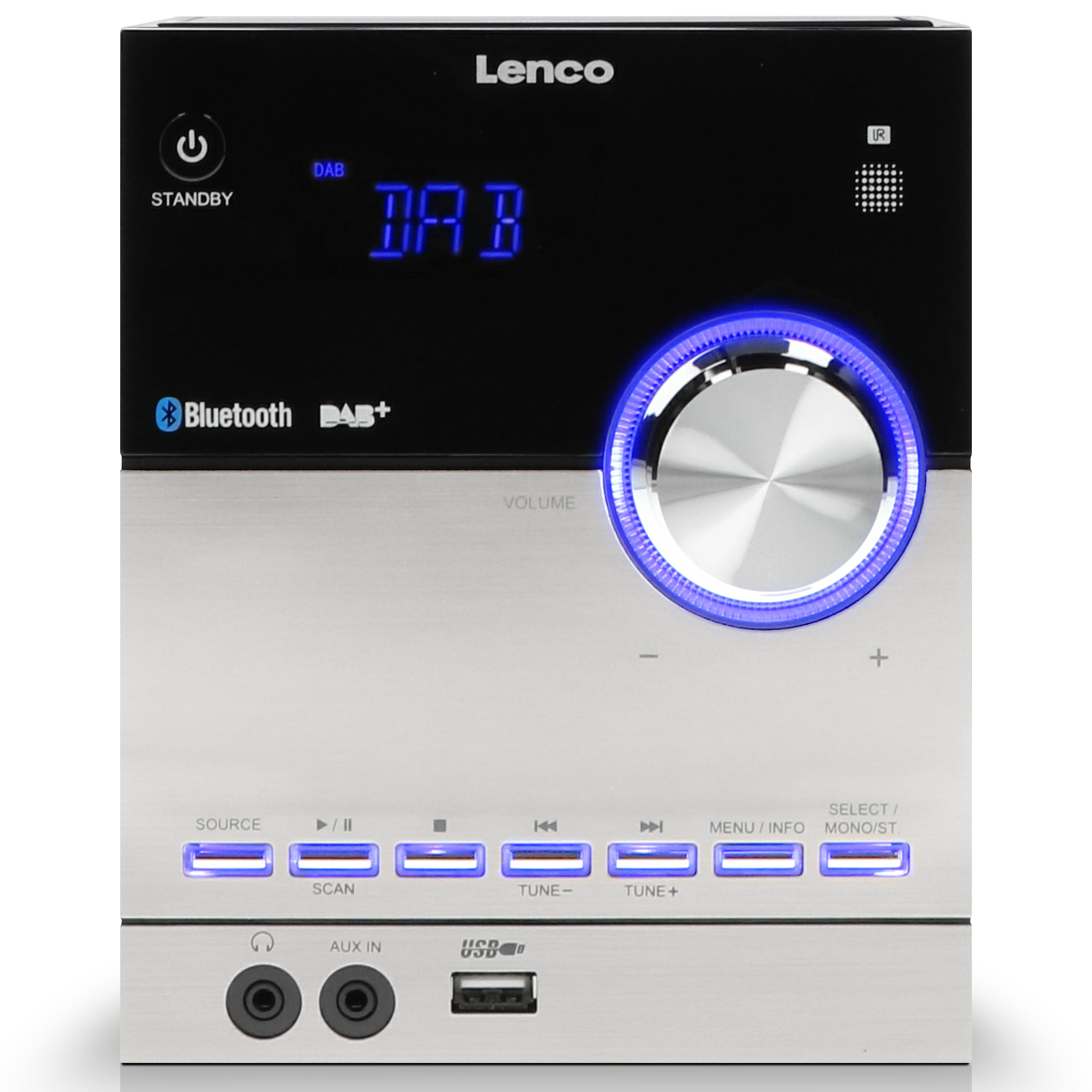 LENCO MC-150 UK - Stereo with DAB+ FM, CD, Bluetooth® & USB player - Black