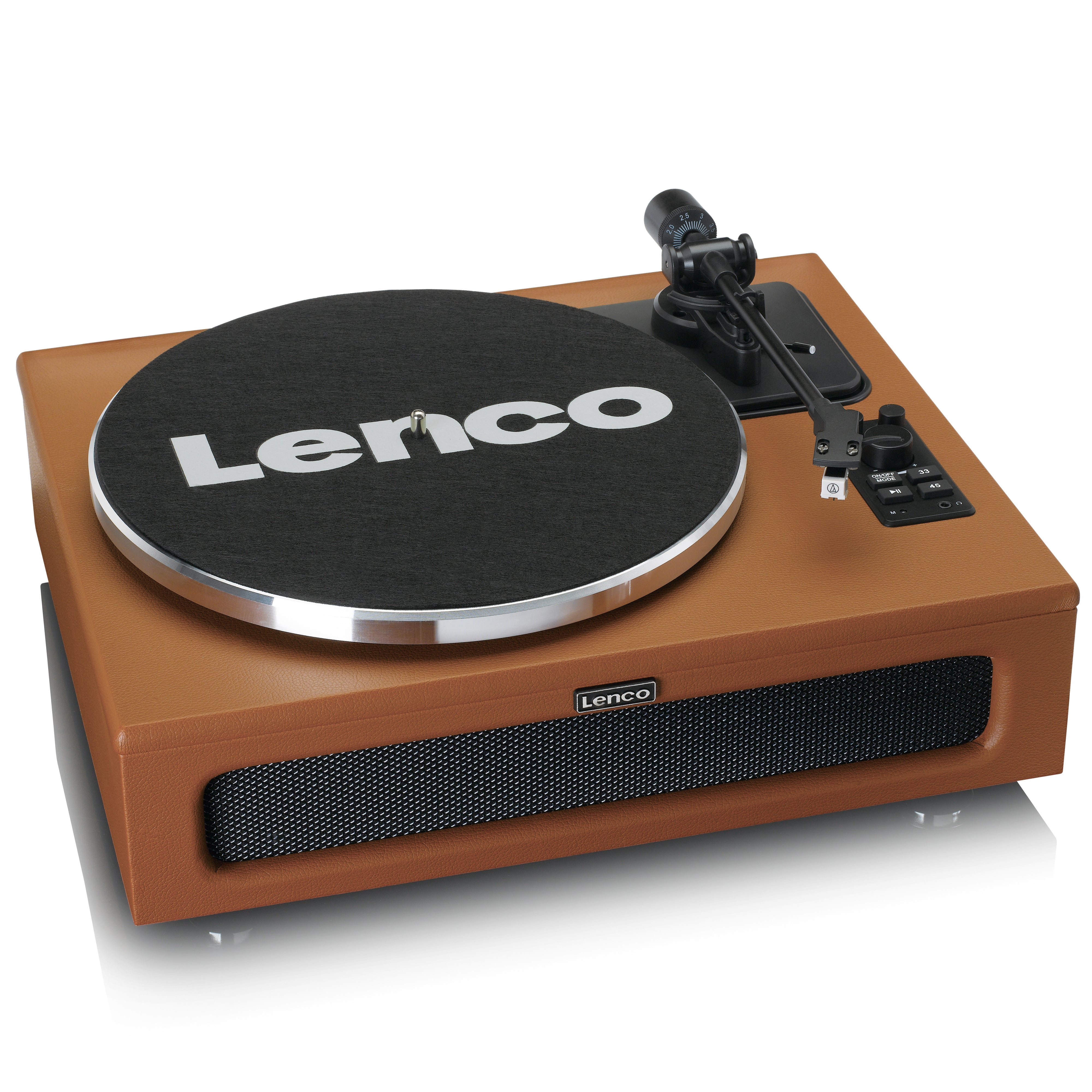 LENCO LS-430BN - Turntable with 4 built-in speakers - Brown