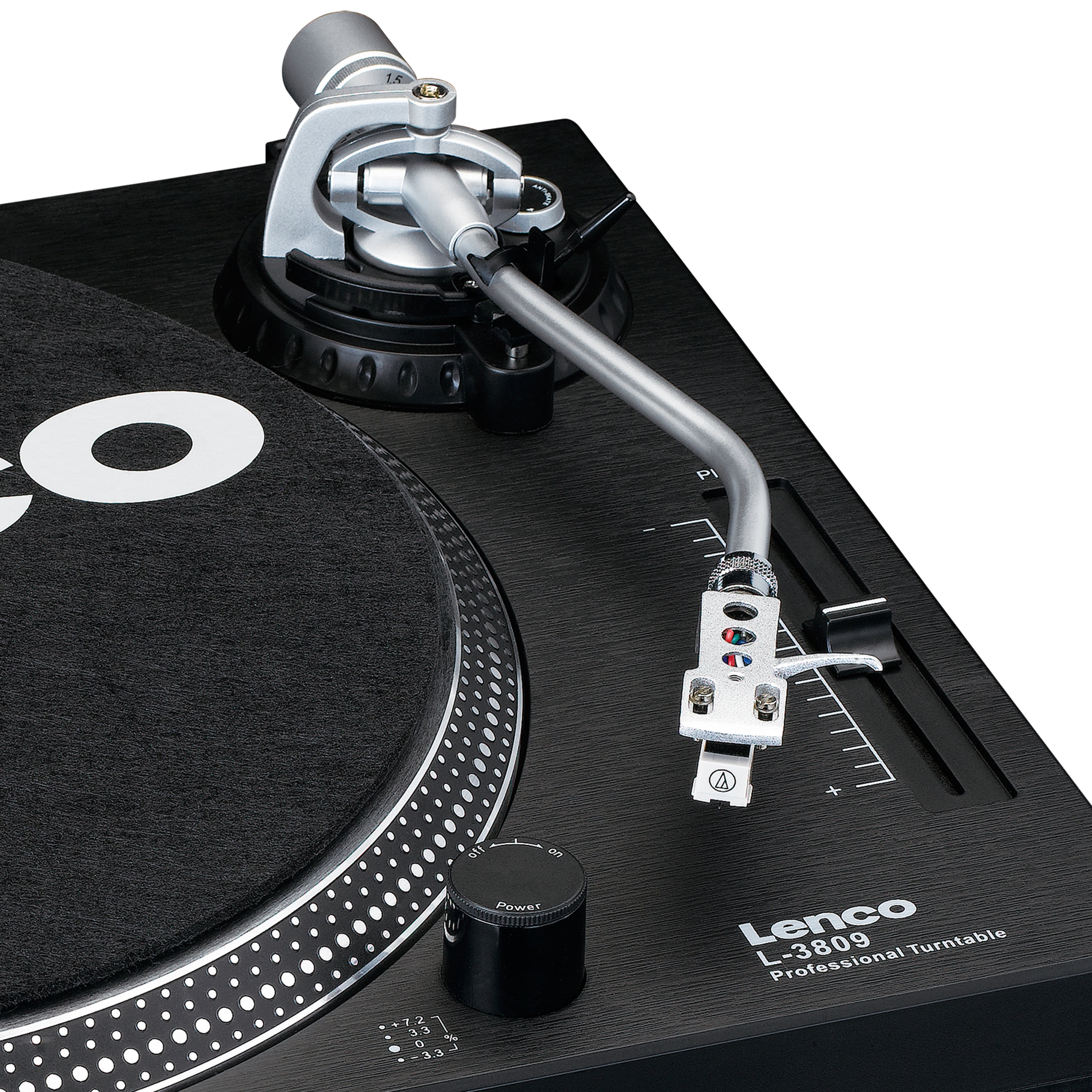 Lenco L-3809BK - Direct drive turntable with USB / PC Encoding - Black