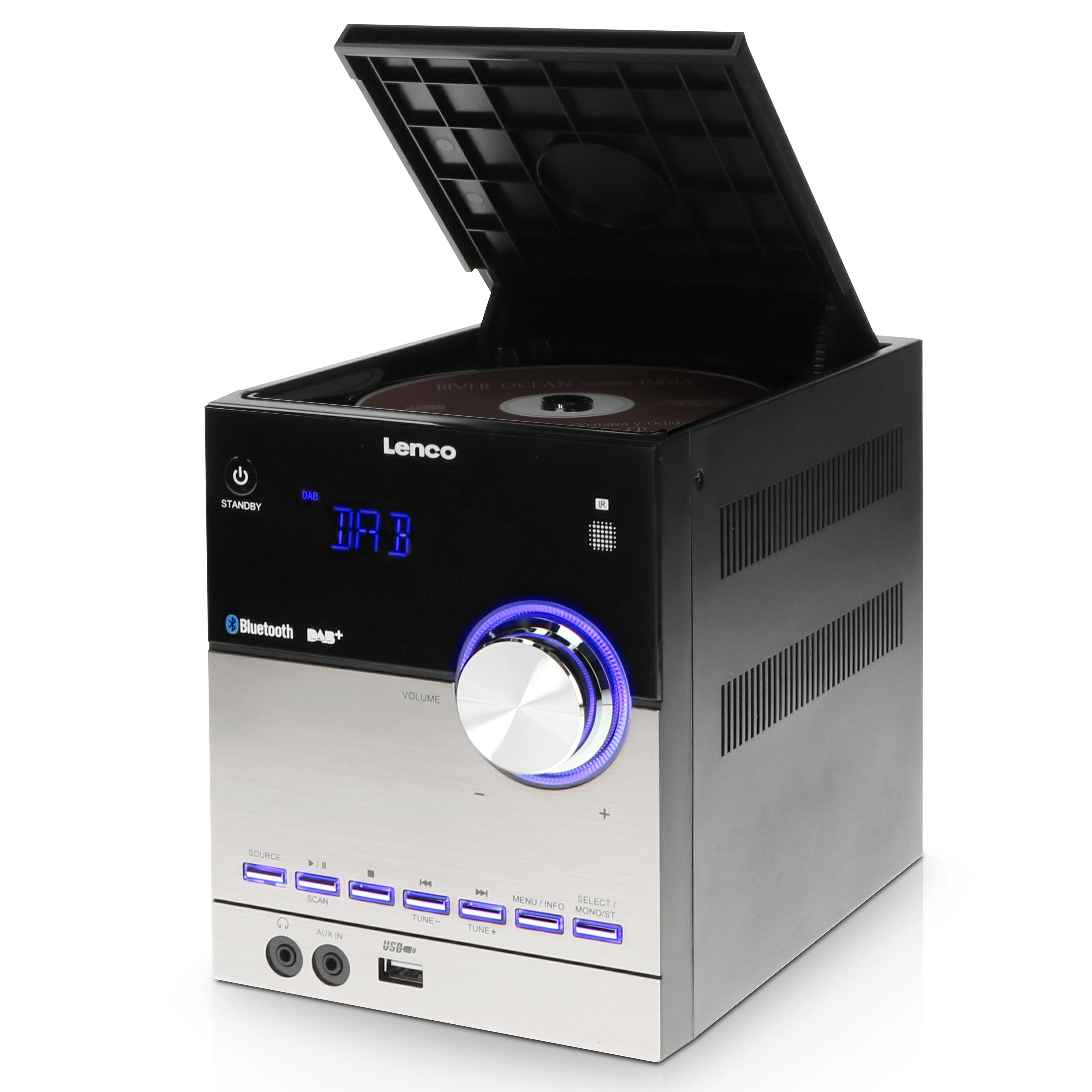LENCO MC-150 UK - Stereo with DAB+ FM, CD, Bluetooth® & USB player - Black