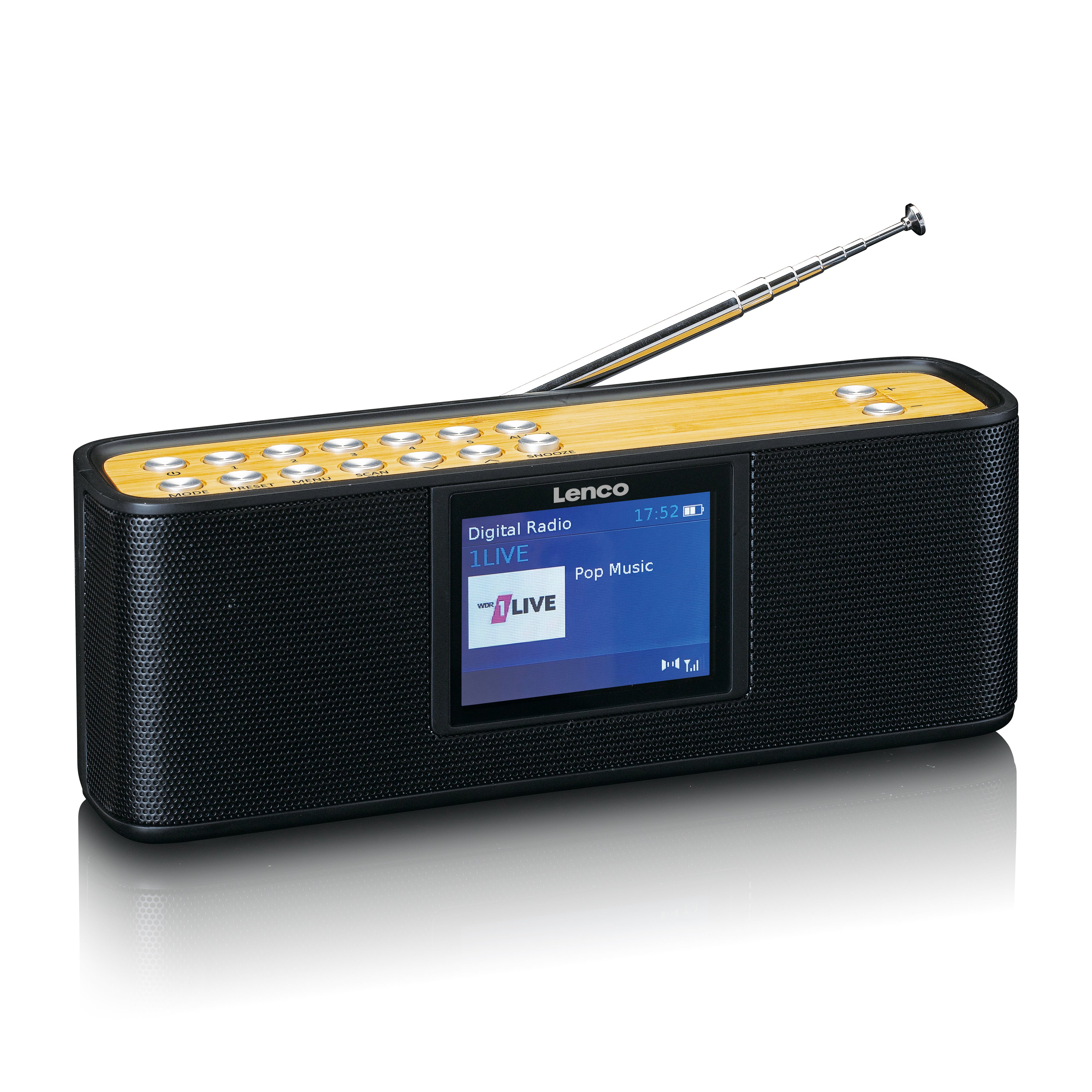 LENCO PDR-045BK - DAB+ radio with Bluetooth 5.0, black