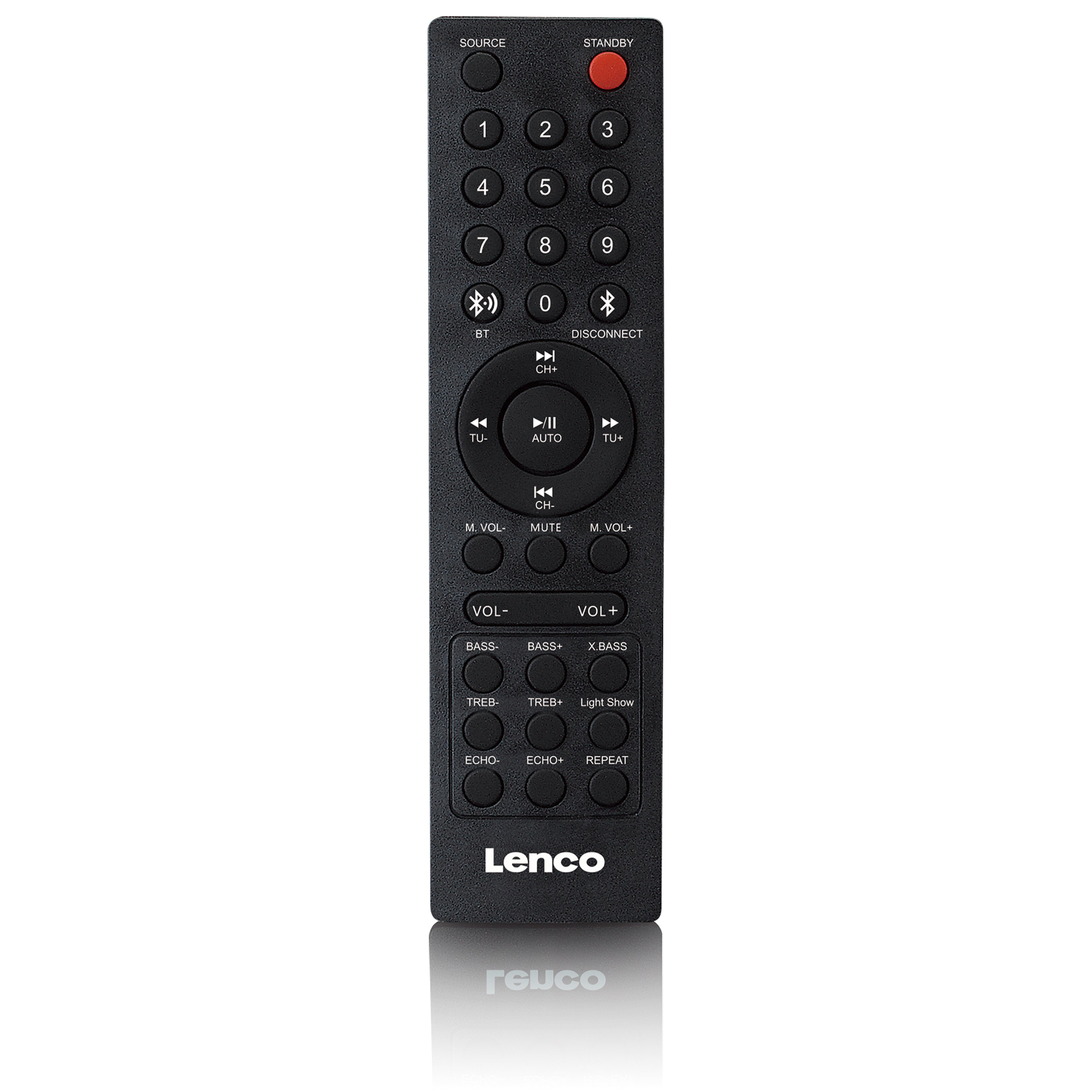 LENCO - PA-260BK - PA with full front LED lighting and disco ball - Refurbished