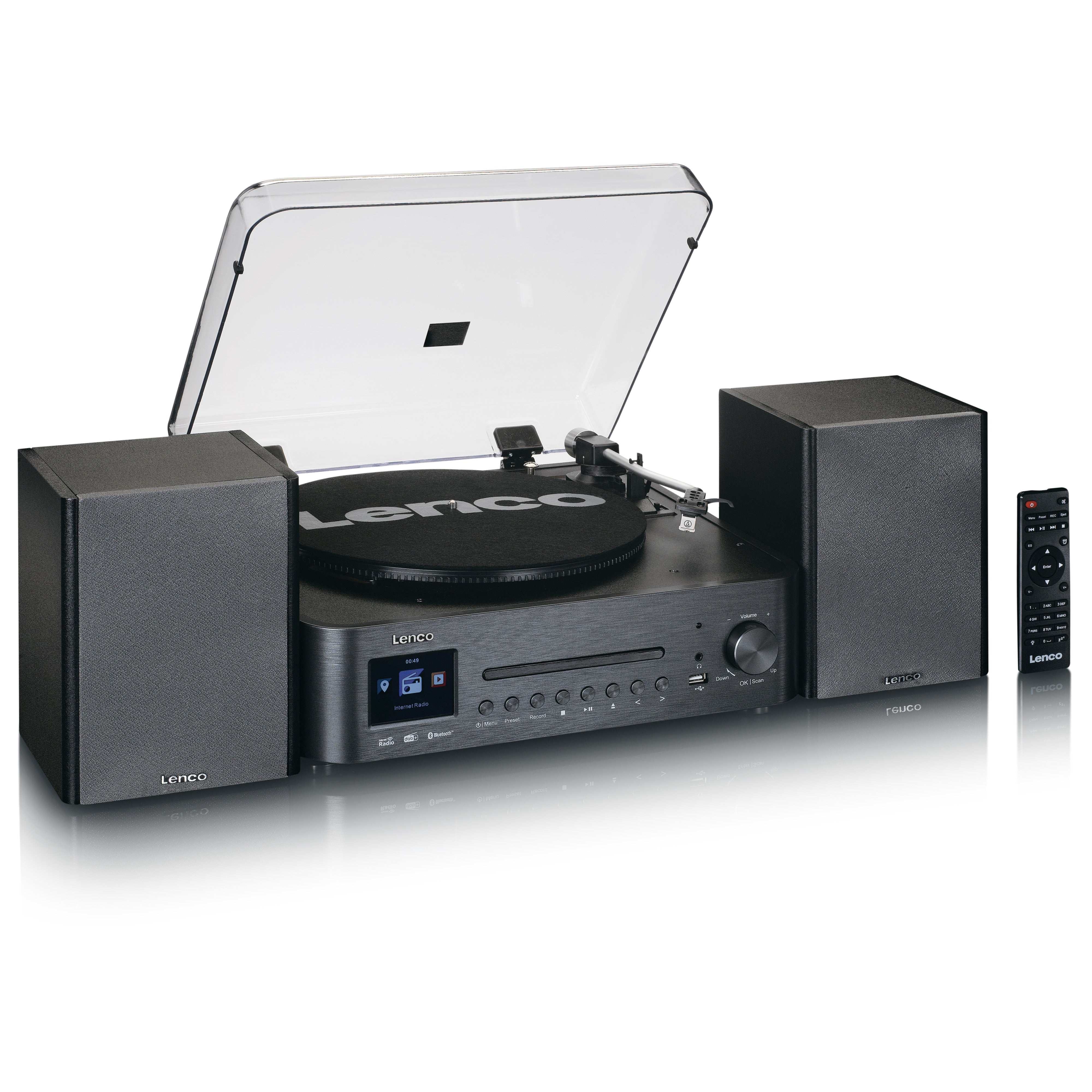 LENCO MC-460BK - Hifi set with internet, DAB+ and FM radio - Black - Refurbished