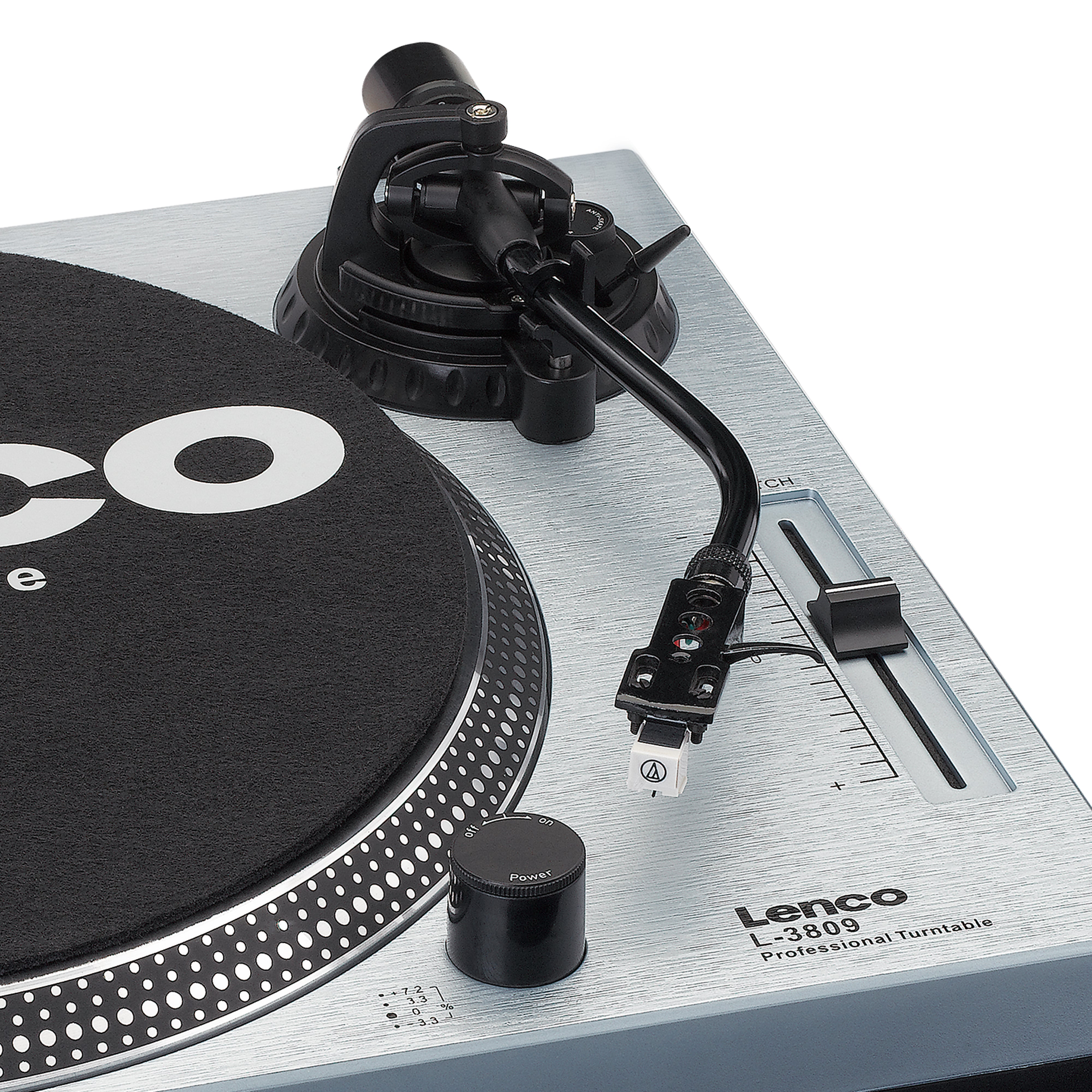 LENCO L-3809ME - Direct drive turntable with USB / PC Encoding - Metallic blue - Refurbished