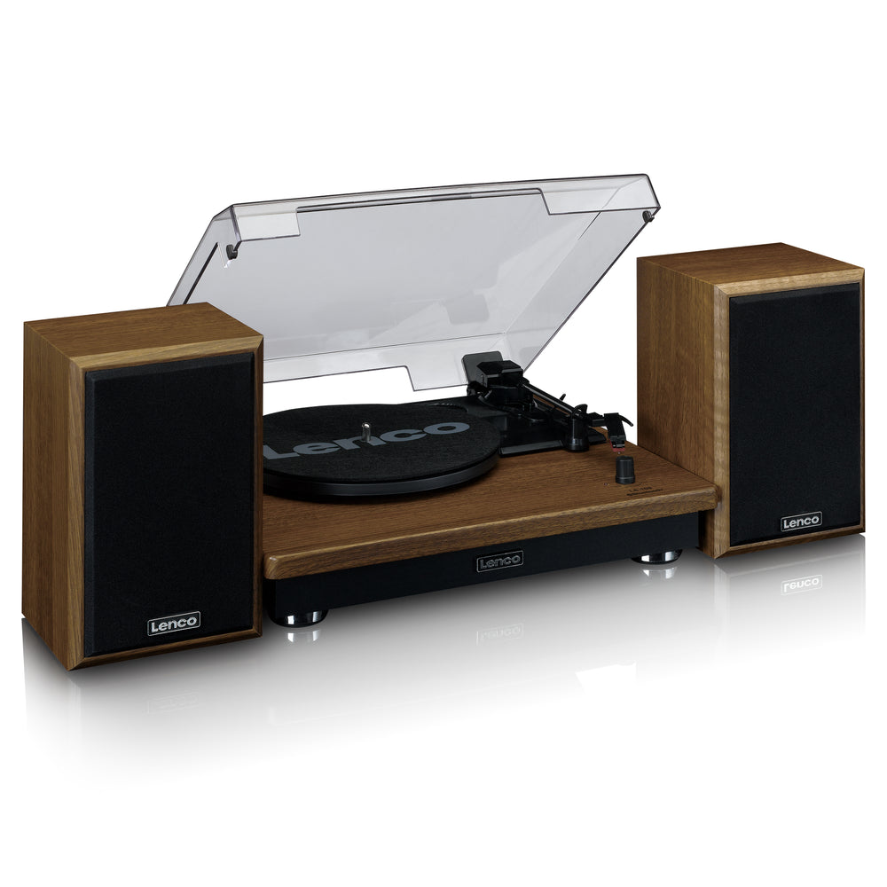 LENCO LS-100WD UK - Turntable with built-in speakers - Wood