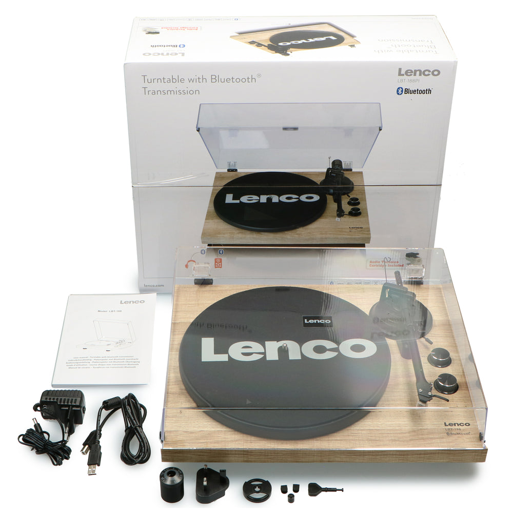 LENCO LBT-188PI - Turntable with Bluetooth® transmission, wood