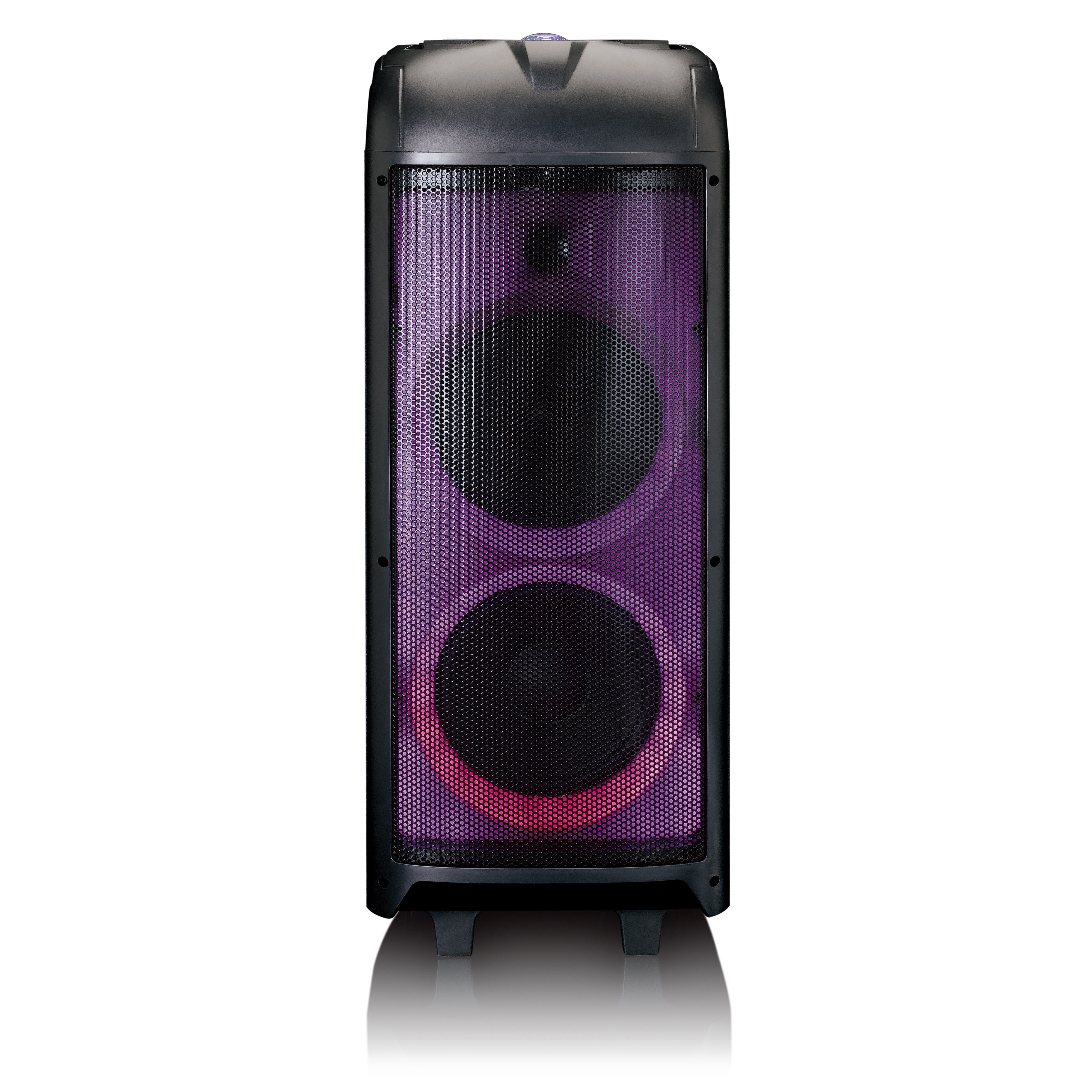LENCO - PA-260BK - PA with full front LED lighting and disco ball - Refurbished
