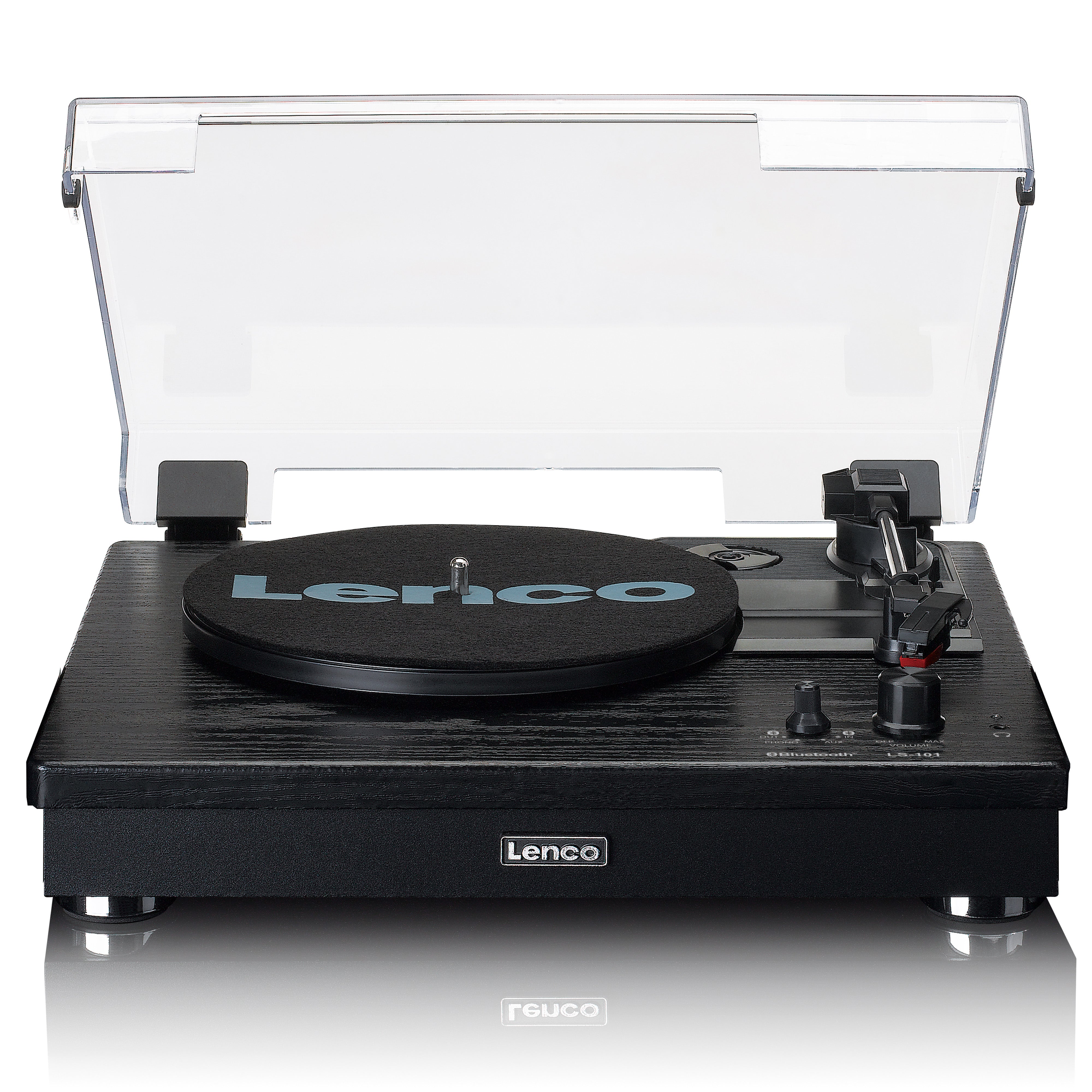 LENCO - LS-101BK - Belt drive wooden turntable - Refurbished