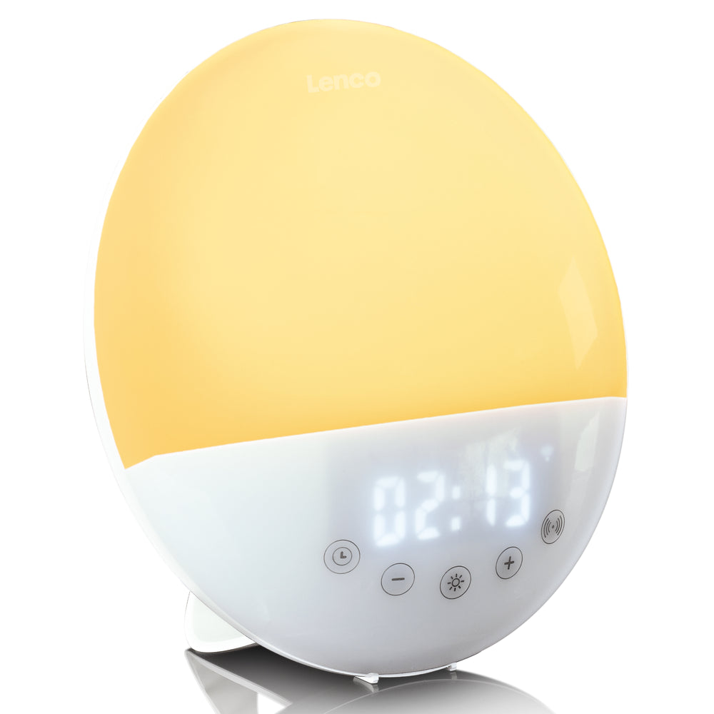 LENCO CRW-110WH UK - Smart clock radio with wake up light - Multi colour
