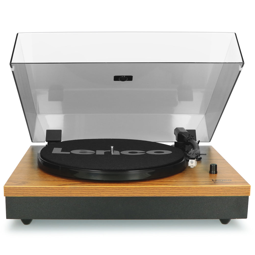 LENCO LS-300WD - Turntable with Bluetooth® and two separate speakers, wood
