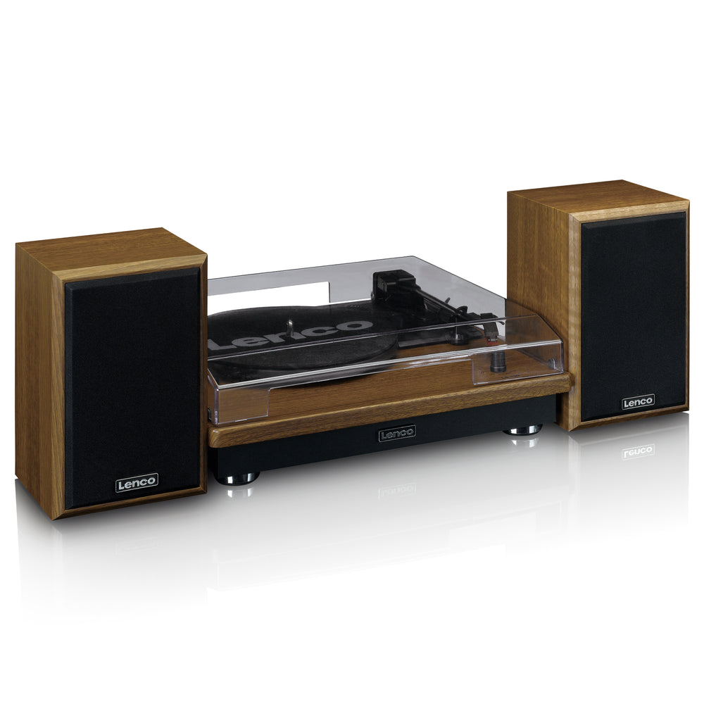 LENCO LS-100WD UK - Turntable with built-in speakers - Wood