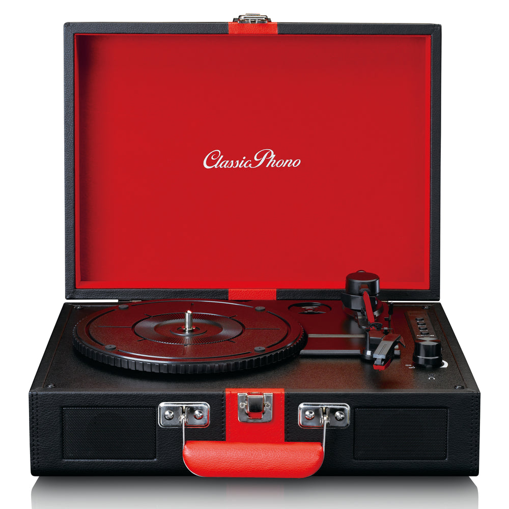CLASSIC PHONO TT-110BKRD UK - Turntable with Bluetooth® reception and built in speakers - Black/Red