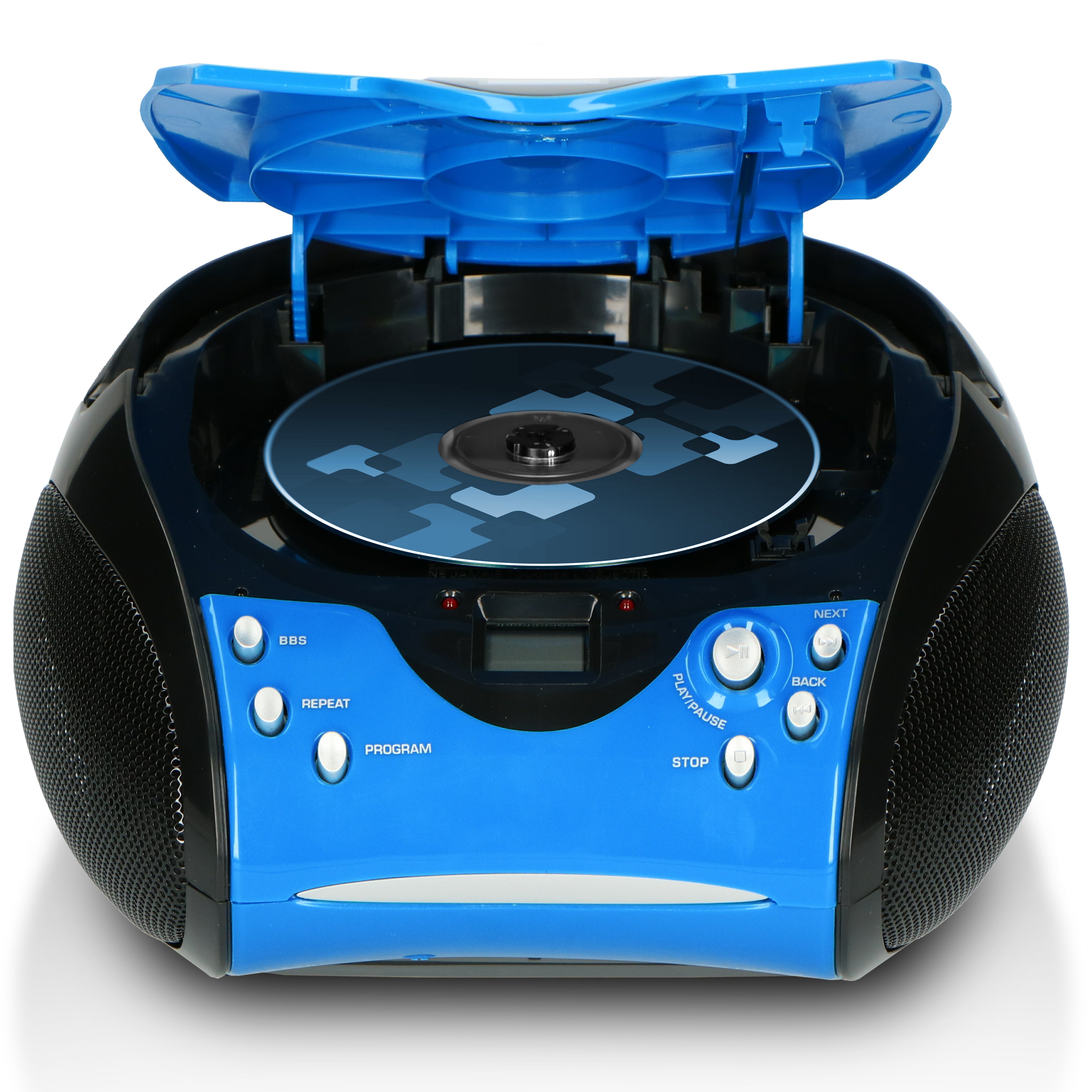 LENCO SCD-24 Blue/Black UK - Portable stereo FM radio with CD player - Blue/black
