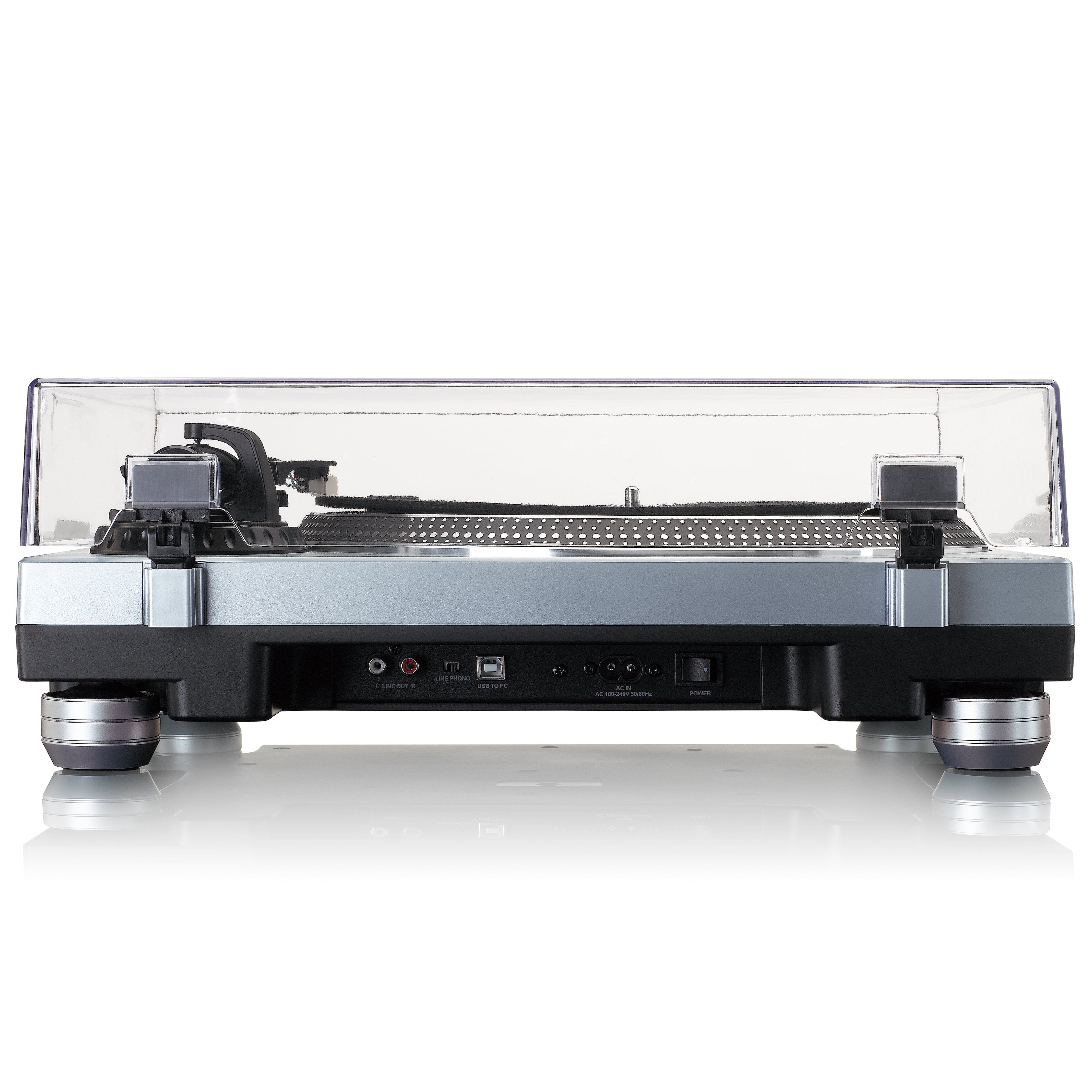 LENCO L-3809ME - Direct drive turntable with USB / PC Encoding - Metallic blue - Refurbished