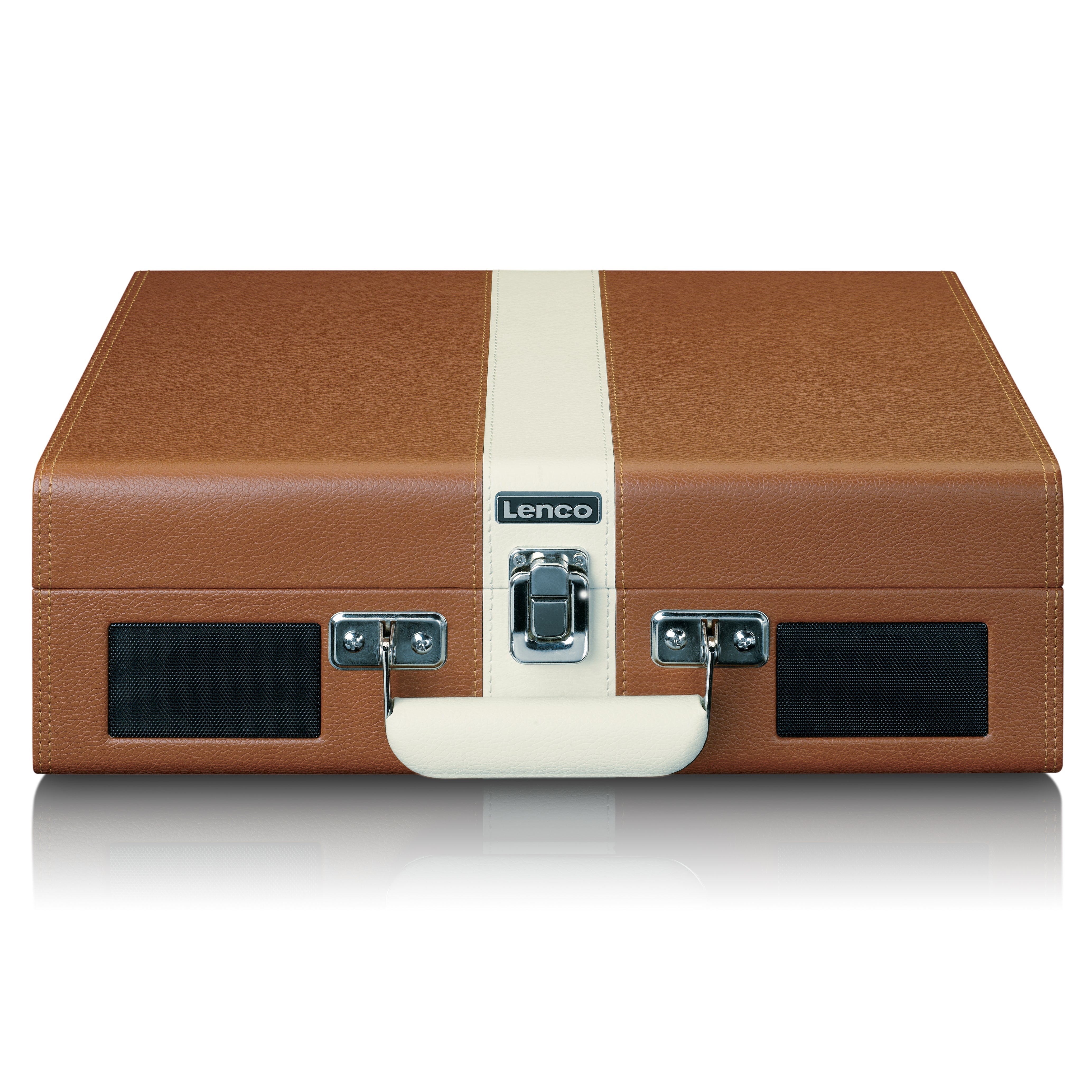 CLASSIC PHONO TT-120BNWH UK -  Turntable with Bluetooth® reception and built-in speakers and rechargeable battery - Brown/White - Refurbished