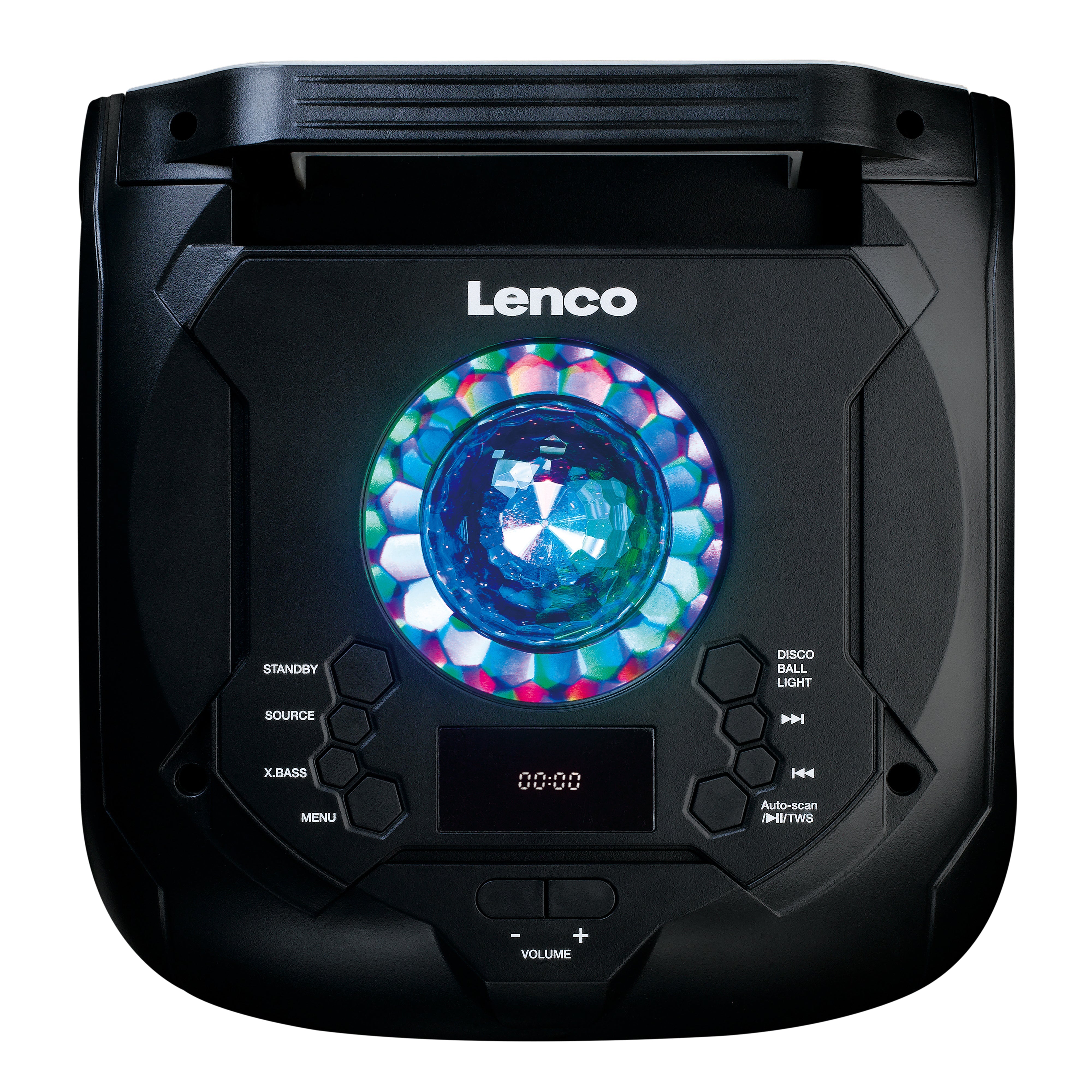 LENCO - PA-260BK - PA with full front LED lighting and disco ball - Refurbished