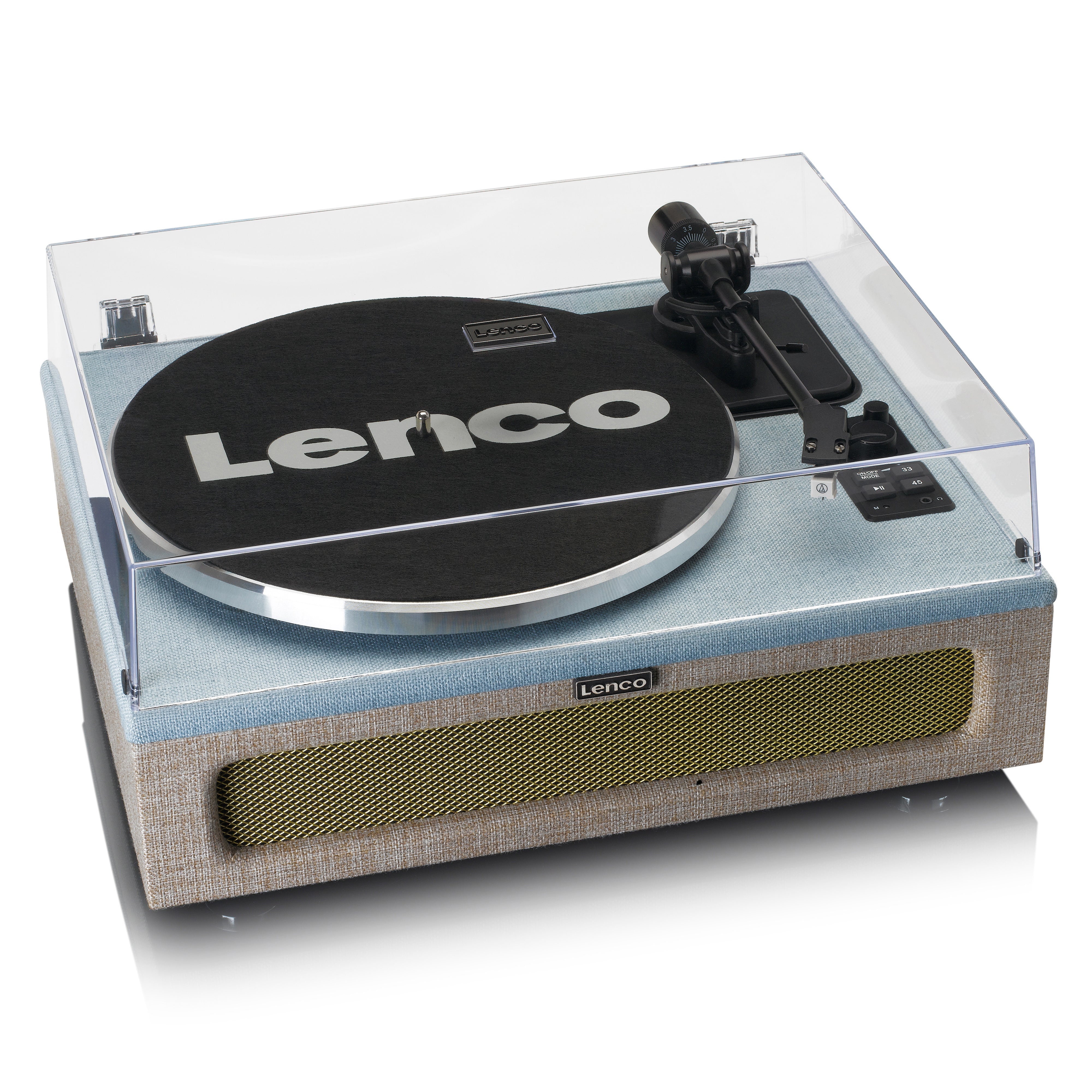LENCO LS-440BUBG - Turntable with 4 built-in speakers - Fabric - Refurbished