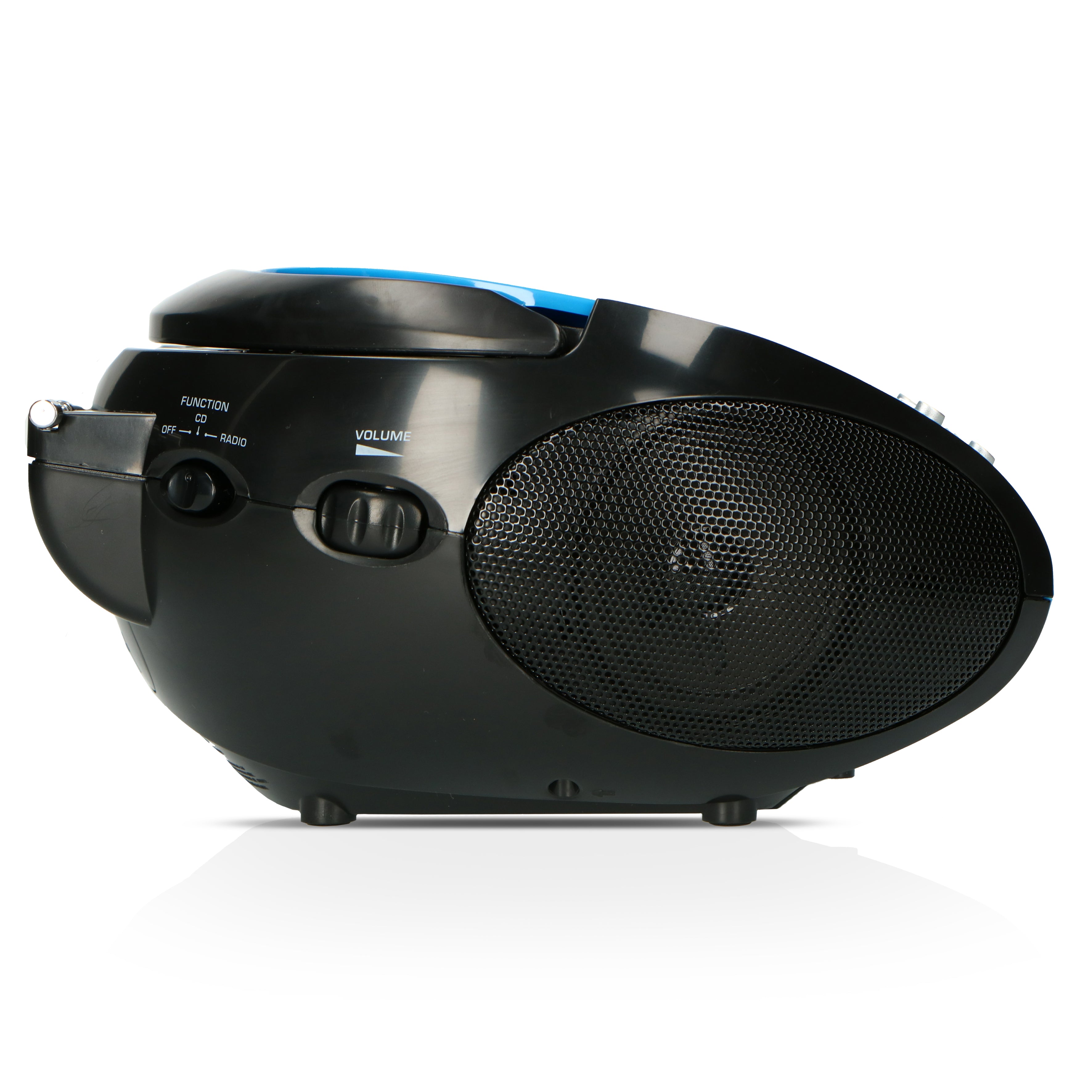 LENCO SCD-24 Blue/Black UK - Portable stereo FM radio with CD player - Blue/black
