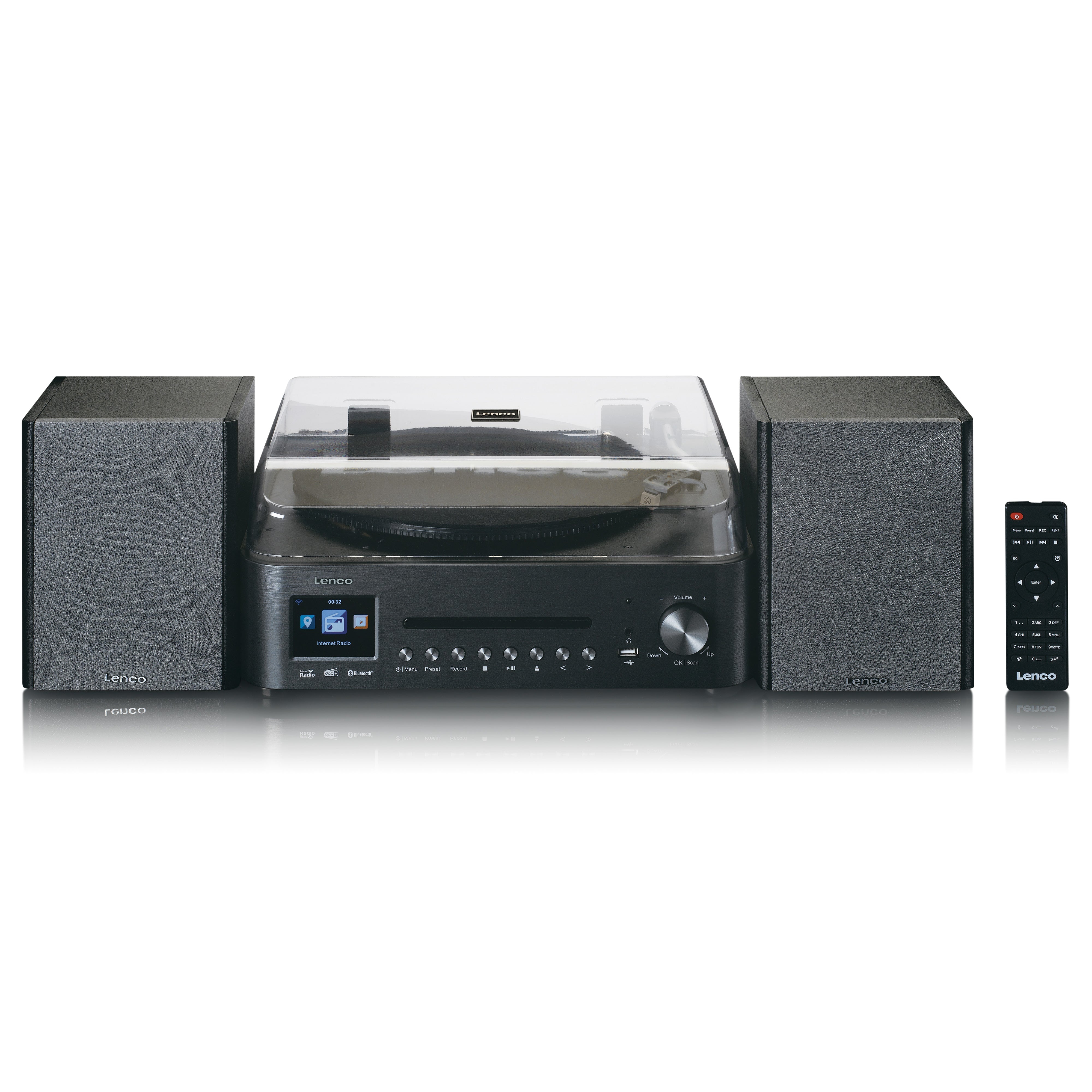 LENCO MC-460BK - Hifi set with internet, DAB+ and FM radio - Black - Refurbished