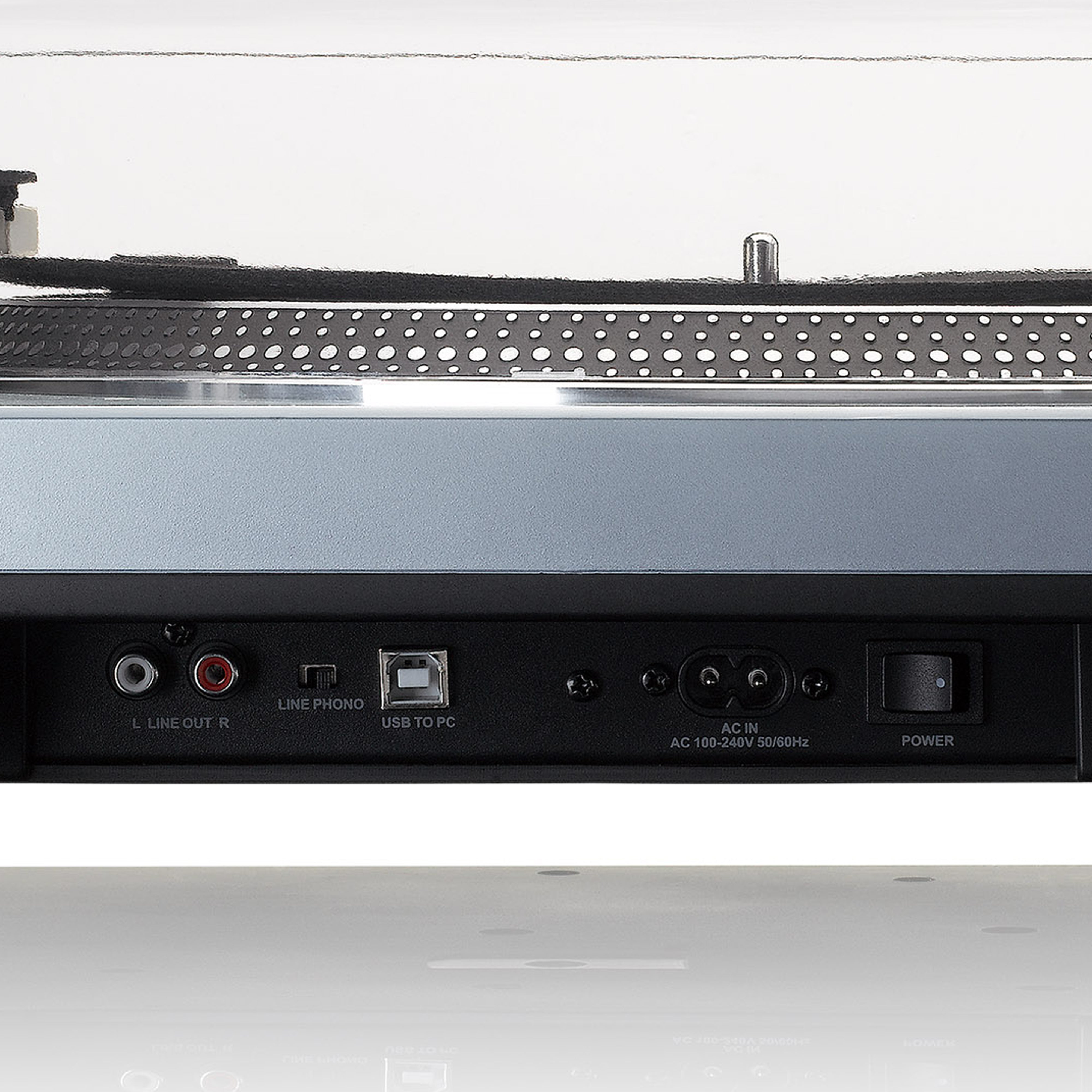 LENCO L-3809ME - Direct drive turntable with USB / PC Encoding - Metallic blue - Refurbished