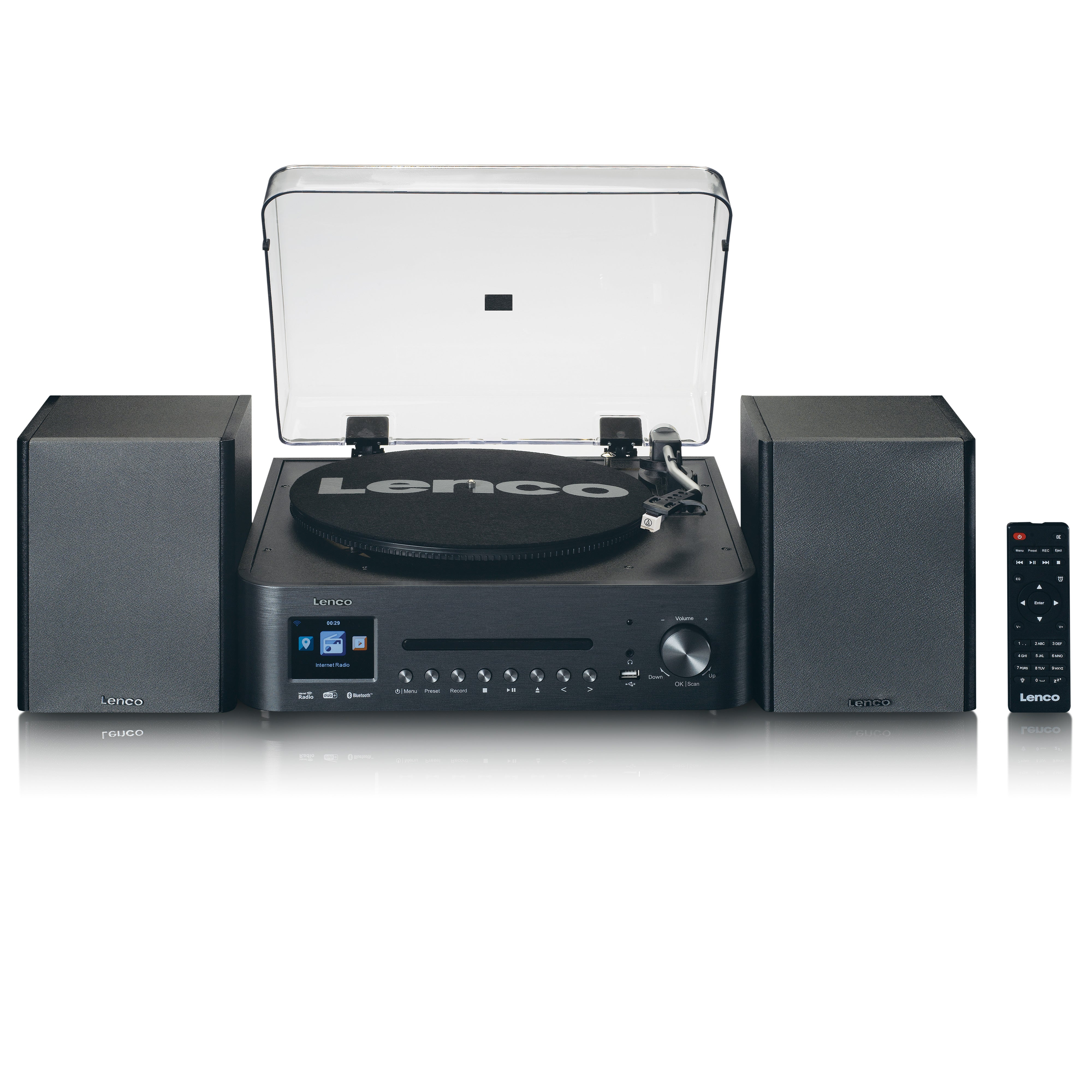 LENCO MC-460BK - Hifi set with internet, DAB+ and FM radio - Black - Refurbished