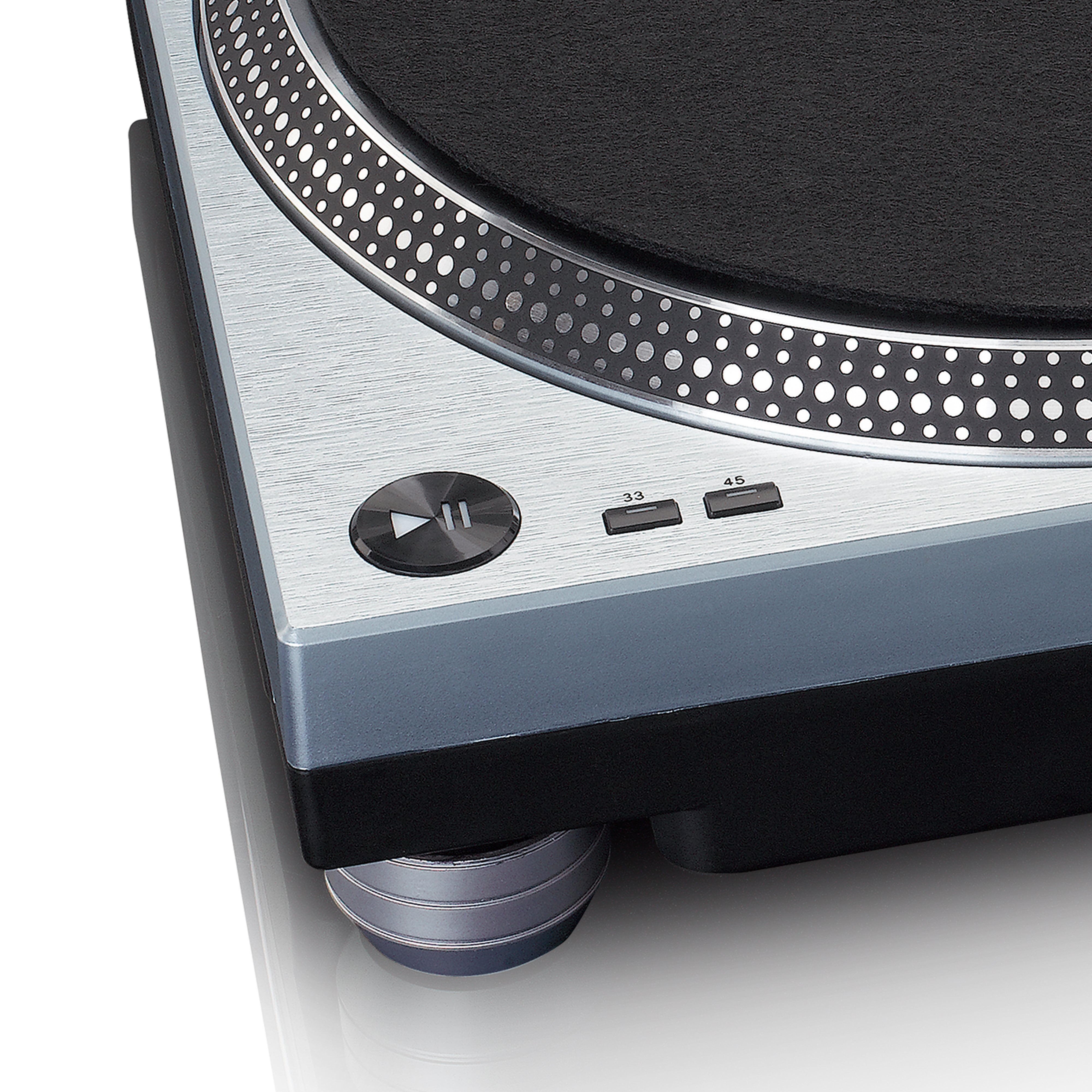 LENCO L-3809ME - Direct drive turntable with USB / PC Encoding - Metallic blue - Refurbished