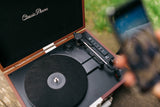 CLASSIC PHONO TT-120BNWH UK -  Turntable with Bluetooth® reception and built-in speakers and rechargeable battery - Brown/White