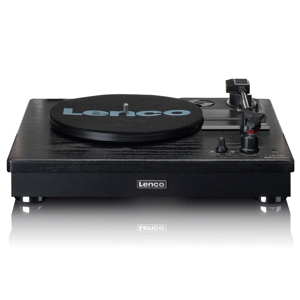 LENCO - LS-101BK - Belt drive wooden turntable