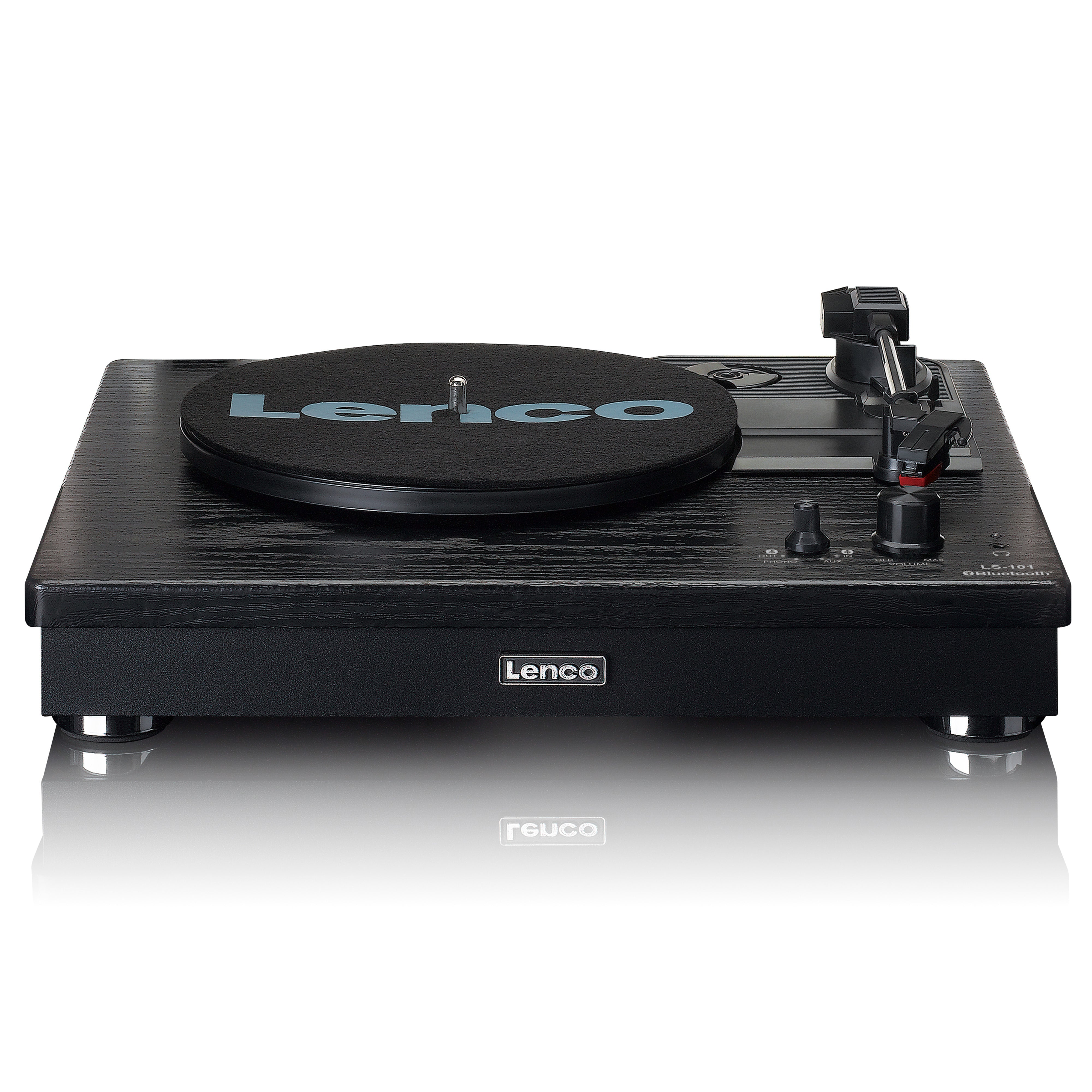 LENCO - LS-101BK - Belt drive wooden turntable - Refurbished