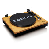 LENCO LS-300WD - Turntable with Bluetooth® and two separate speakers, wood