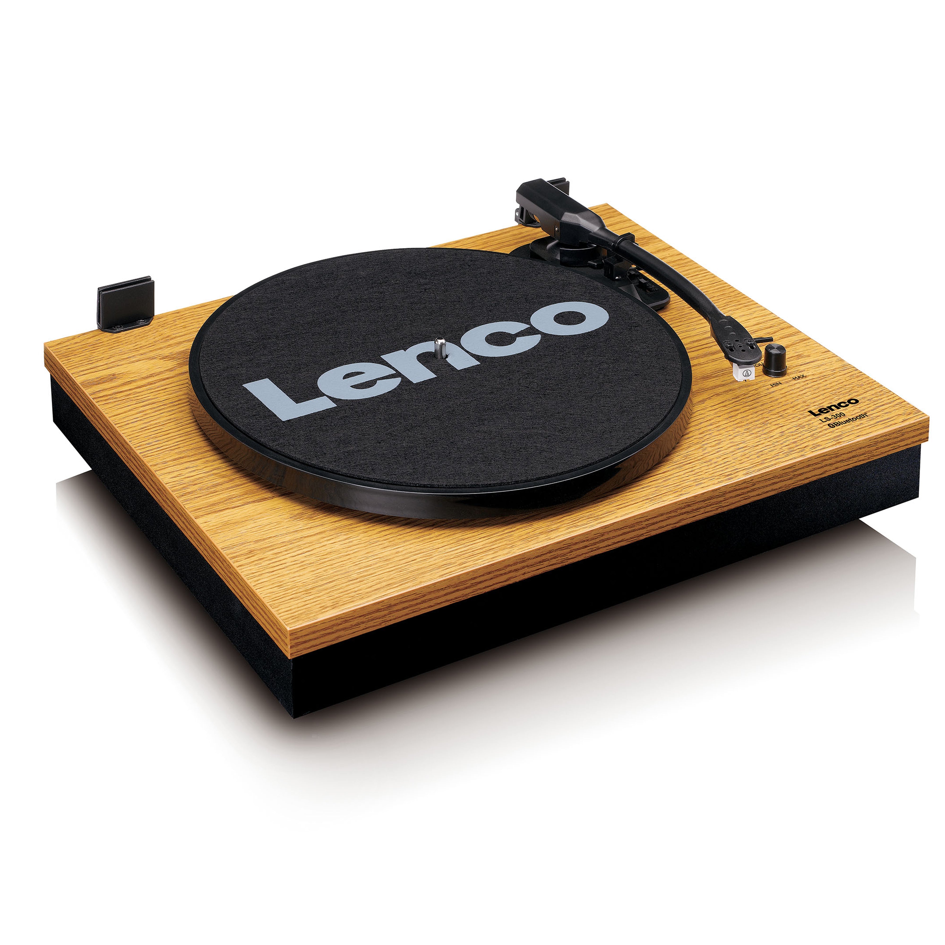 LENCO LS-300WD - Turntable with Bluetooth® and two separate speakers, wood - Refurbished