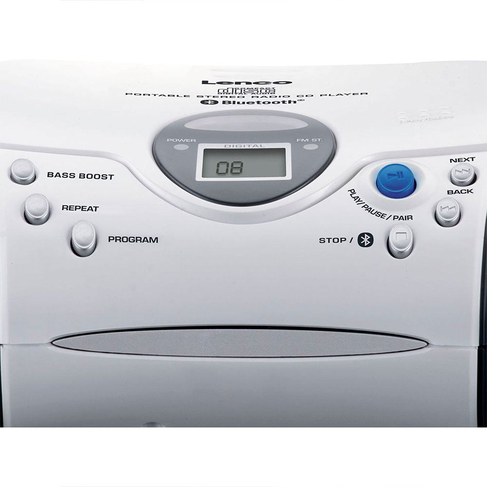 Lenco SCD-24BT WHBK Radio/CD player with Bluetooth - Refurbished