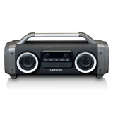 LENCO - SPR-100BK - Splash proof Bluetooth® Speaker FM radio USB and SD with Light Effects - Black