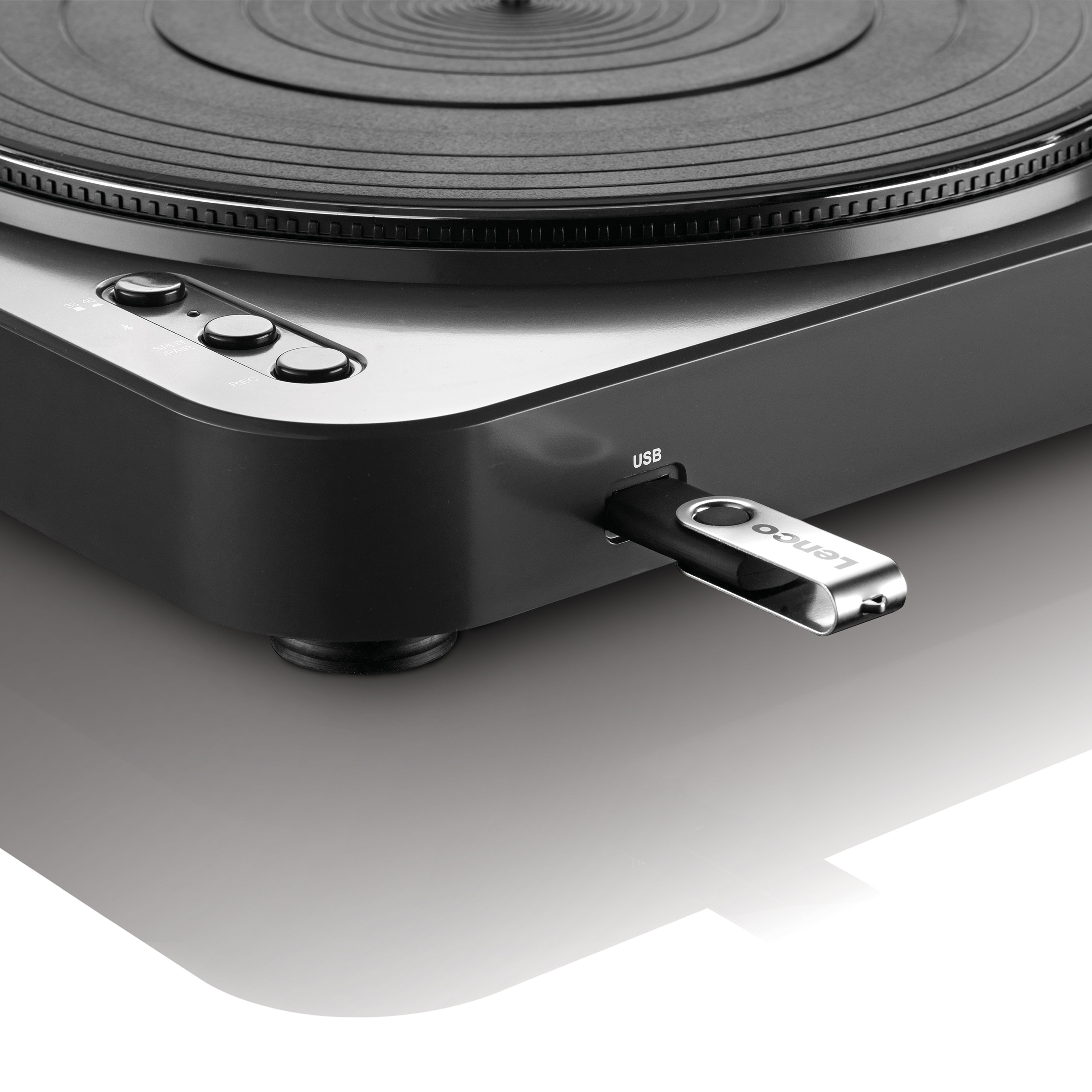 LENCO LBT-120BK - Turntable with direct encoding and Bluetooth® - Black