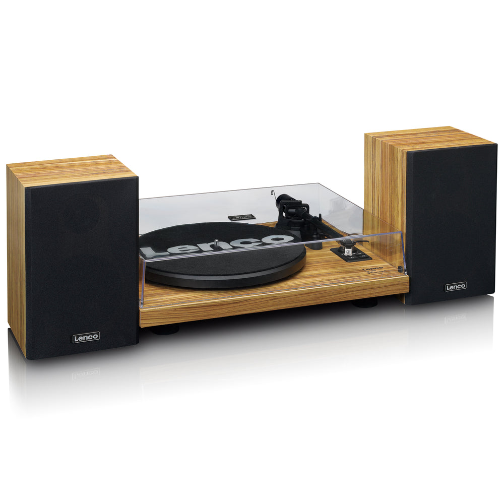 Lenco LS-500OK - Record player with Built-in amplifier and Bluetooth plus 2 external speakers - Wood