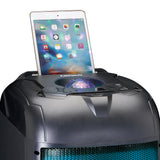 LENCO - PA-260BK - PA with full front LED lighting and disco ball