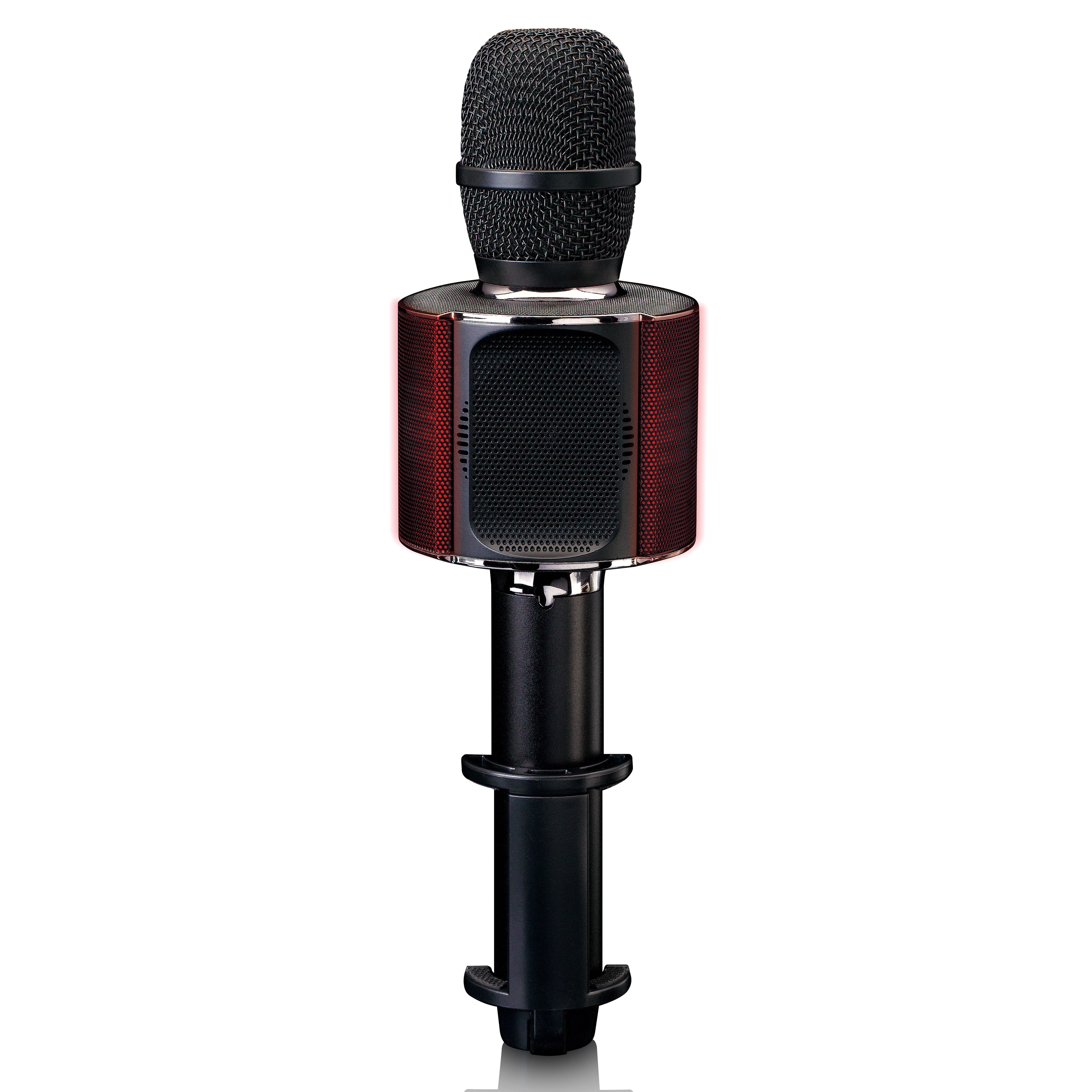 LENCO BMC 090BK Bluetooth Karaoke microphone with speaker lightin