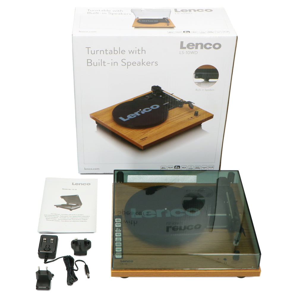 Lenco LS-10WD - Turntable with built-in speakers - Wood