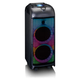 LENCO - PA-260BK - PA with full front LED lighting and disco ball