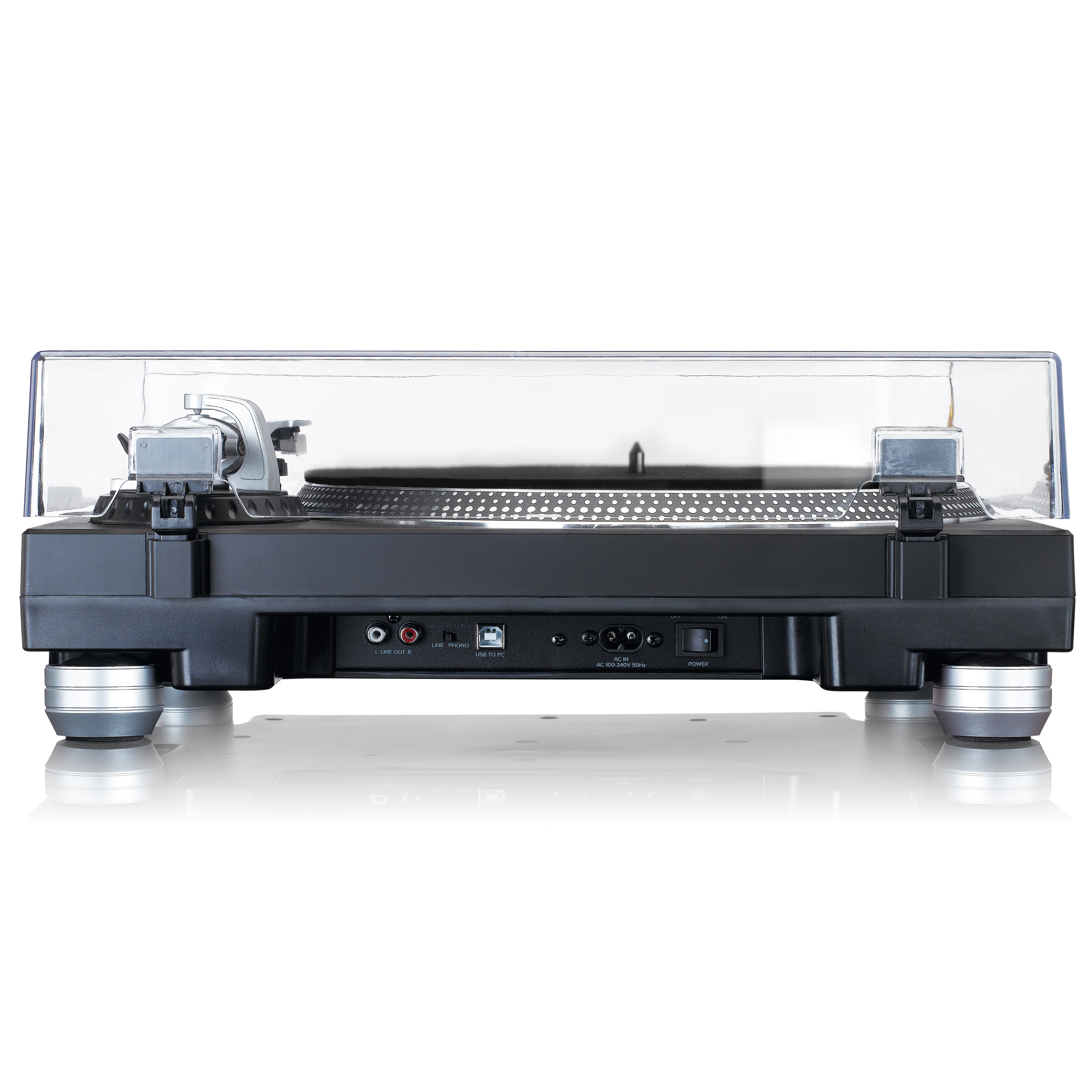 Lenco L-3809BK - Direct drive turntable with USB / PC Encoding - Black