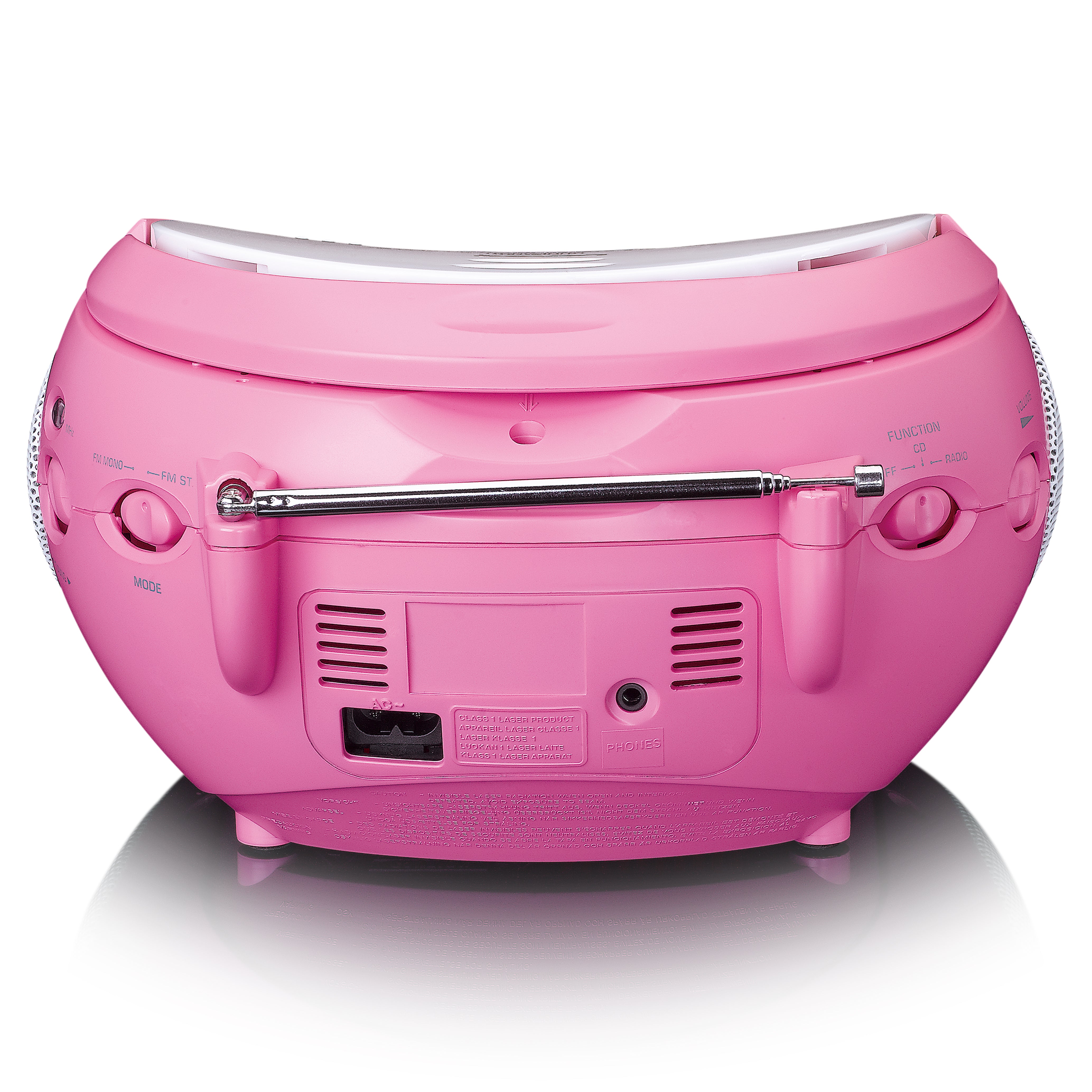 LENCO SCD-24PK kids UK - Portable stereo FM radio with CD player - Pink